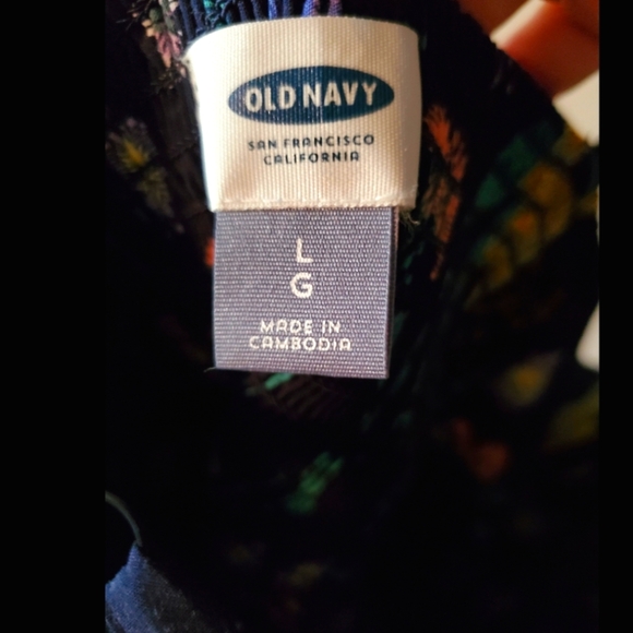 EUC Old Navy Floral Colorful Summer Swing Sun Dress L - Picture 5 of 5